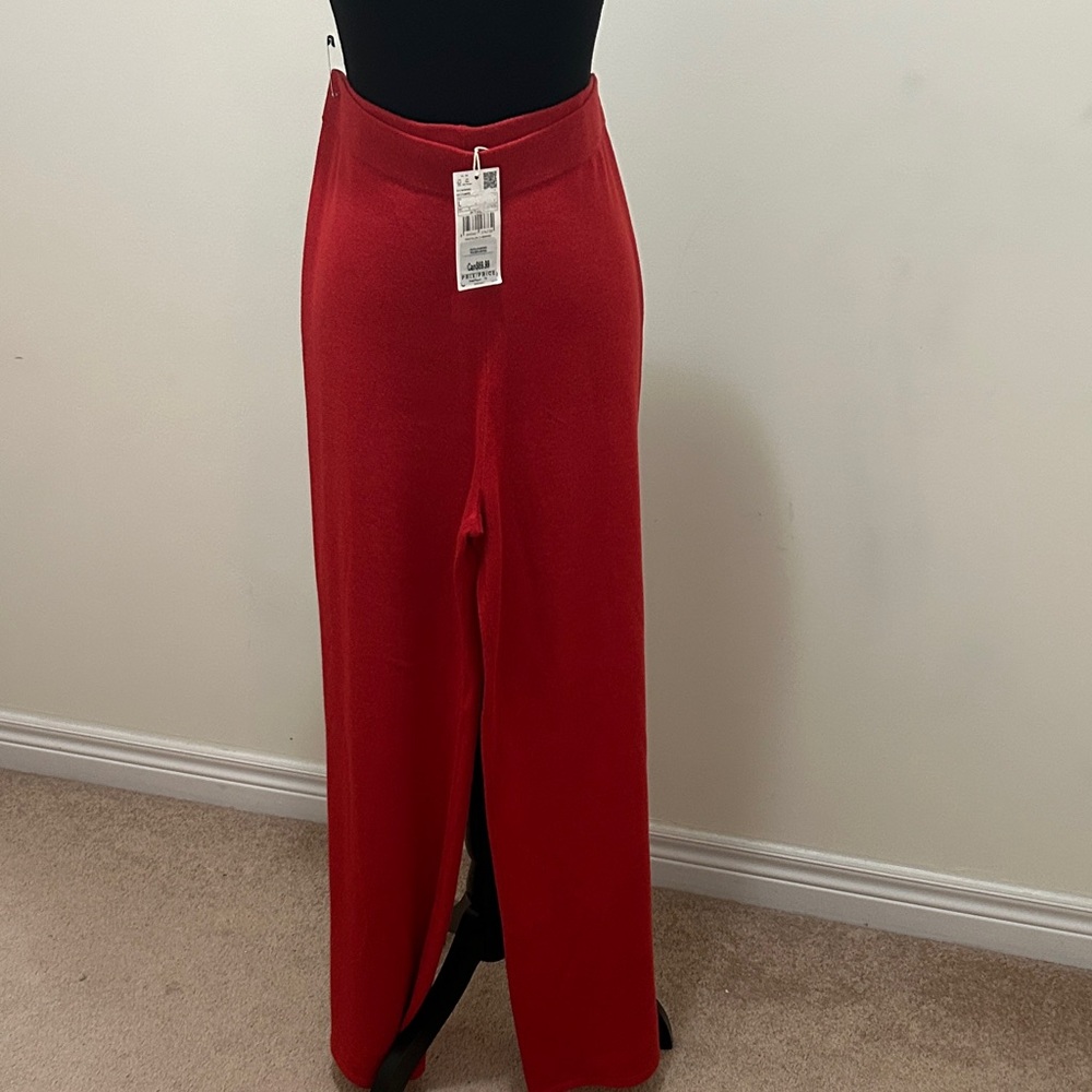 Mango Vibrant Red Maxi Pants